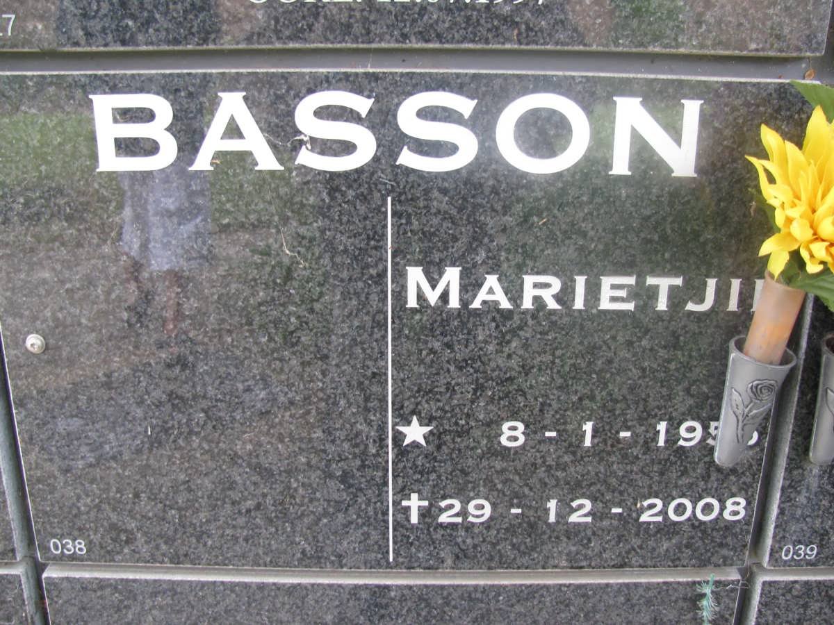 BASSON Marietjie 195?-2008