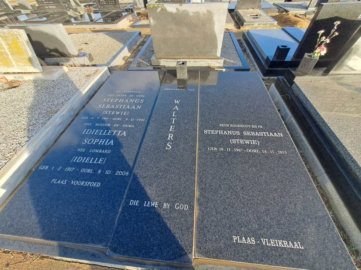 WALTERS Stephanus Sebastiaan 1911-1991 & Idielletta Sophia LOMBARD 1917-2008