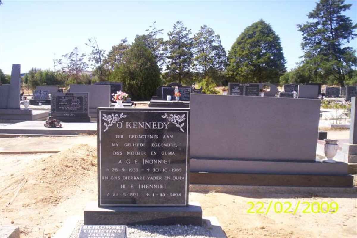 O’KENNEDY H.E. 1931-2008 & A.G.E. 1933-1989