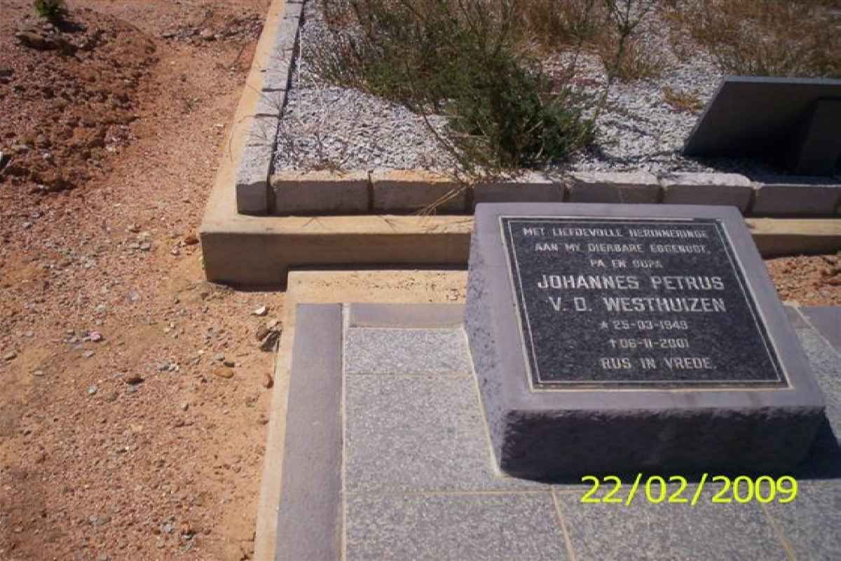 WESTHUIZEN Johannes Petrus, v.d. -1949-2001