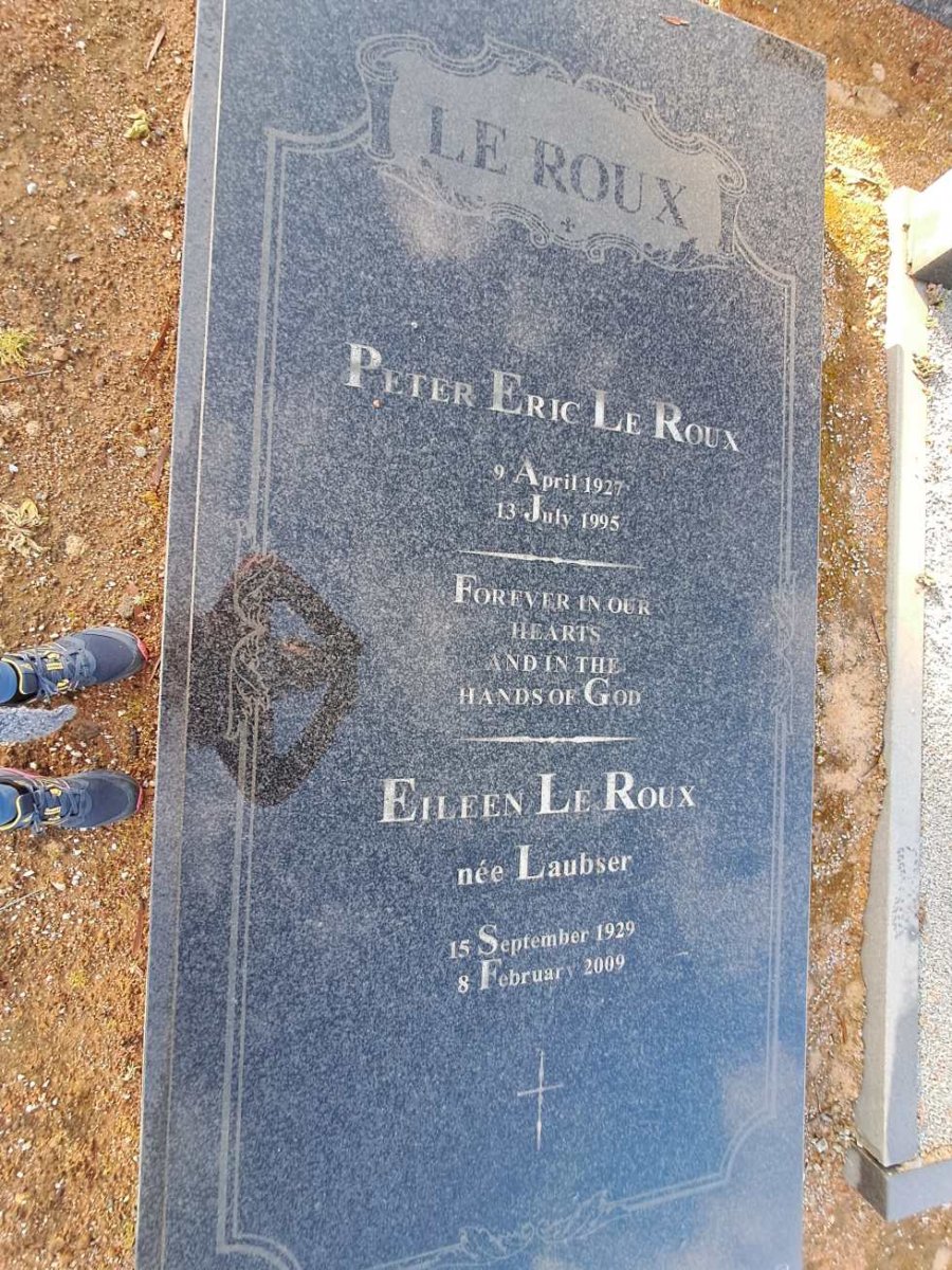 ROUX Peter Eric, le 1927-1995 & Eileen LAUBSER 1929-2009