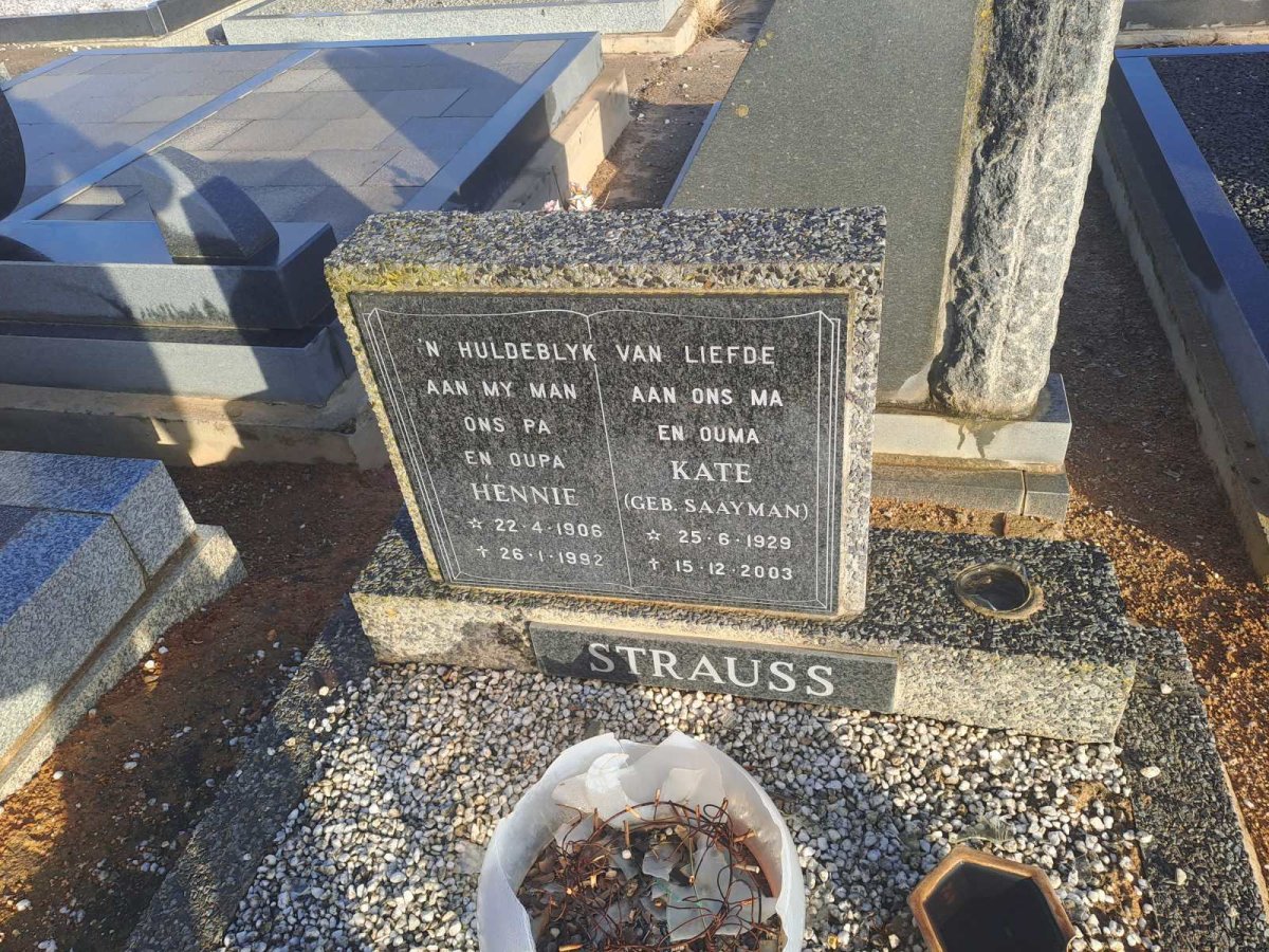 STRAUSS Hennie 1906-1992 & Kate SAAYMAN 1929-2003