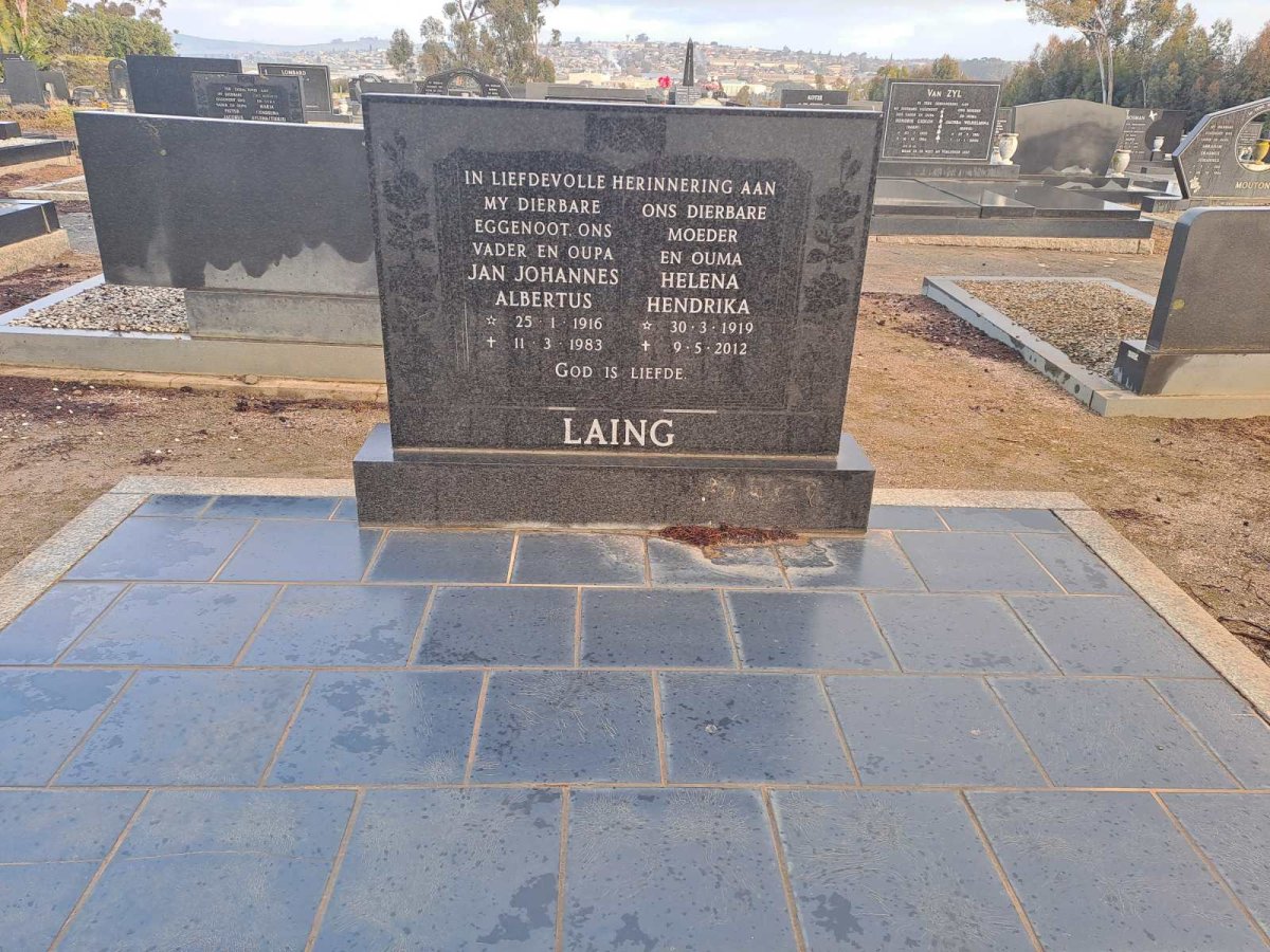 LAING Jan Johannes Albertus 1916-1983 & Helena Hendrika 1919-2012