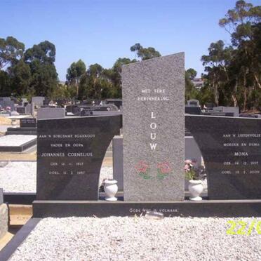 LOUW Johannes Cornelius 1927-1987 &amp; Mona 1937-2000