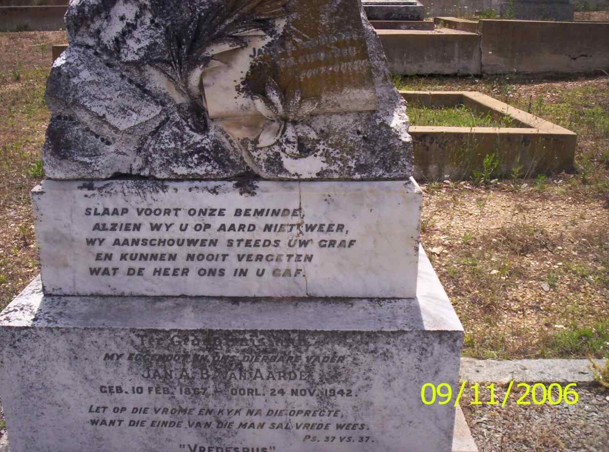 AARDE Jan A.B., van 1867-1942