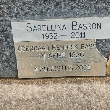 BASSON Coenraad Hendrik 1926-2001 :: BASSON Sarellina 1932-2011