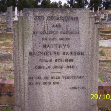 BASSON Matthys Machielse 1866-1940