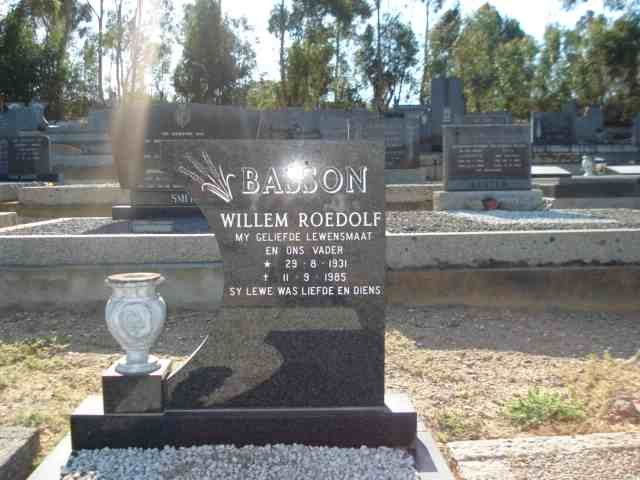 BASSON Willem Roedolf 1931-1985