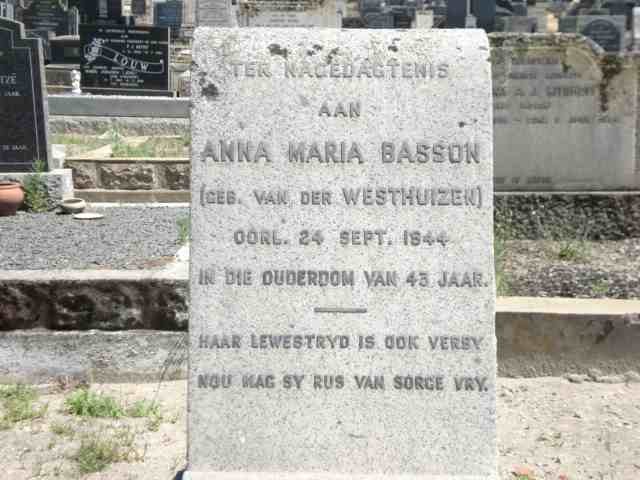 BASSON Anna Maria née VAN DER WESTHUIZEN -1944