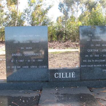 CILLIE Daniel Gerhardus 1917-1993 &amp; Gertina Johanna 1925-1978