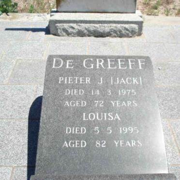 GREEFF Pieter J., de -1975 &amp; Louisa - 1995