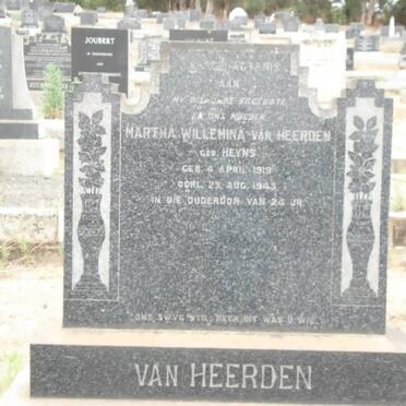 HEERDEN Martha Wilhelmina, van nee HEYNS 1919-1943