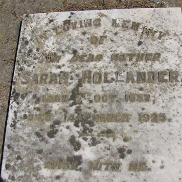 HOLLANDER Sarah 1857-1925