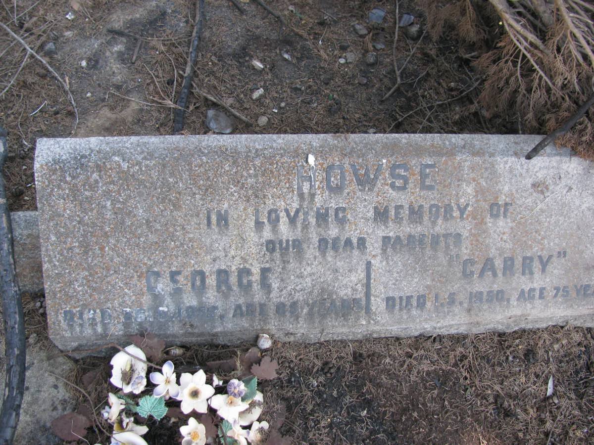 HOWSE George -1952 &amp; Carry -1950