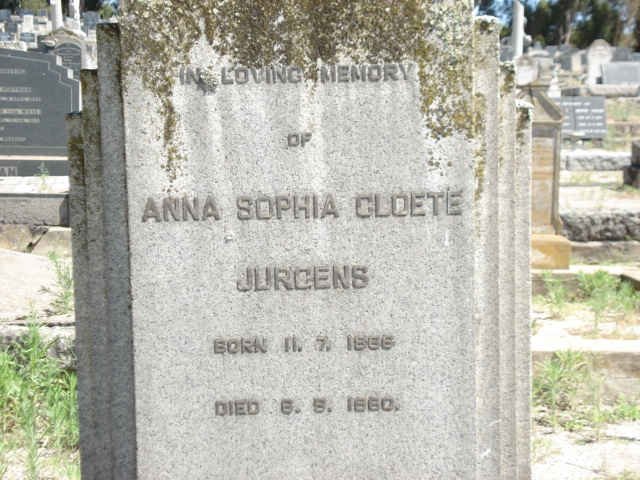 JURGENS Anna Sophia Cloete 1866-1960
