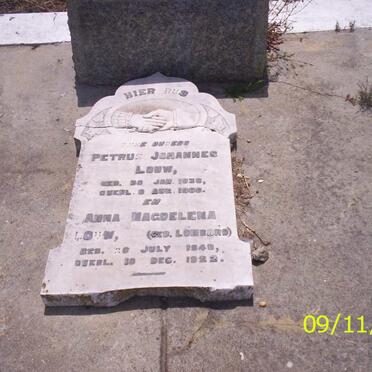 LOUW Petrus Johannes 1838-1906 &amp;  Anna Magdelena LOMBARD 1848-1922