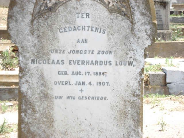 LOUW Nicolaas Everhardus 1884-1907