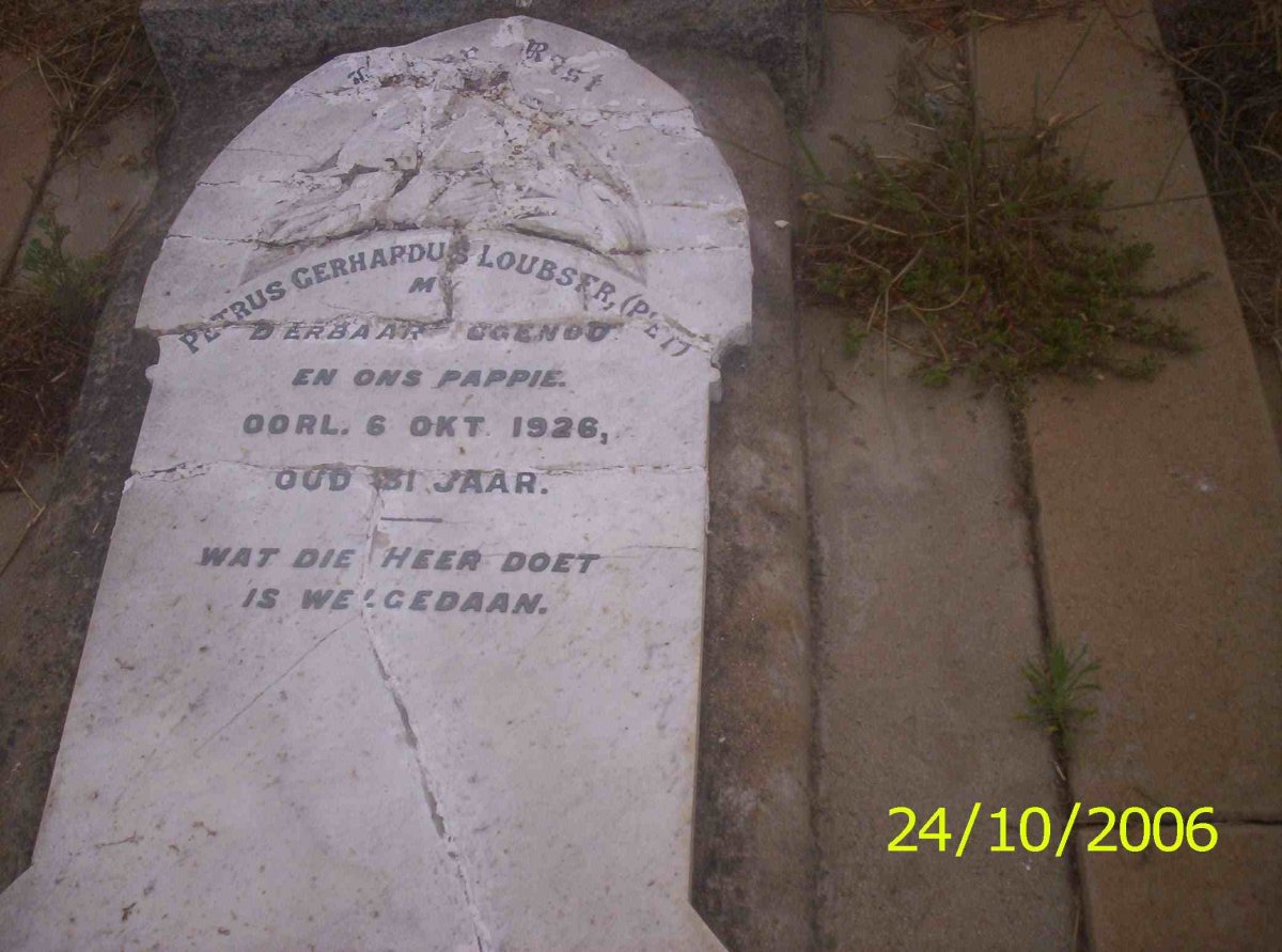 LOUBSER Petrus Gerhardus -1926