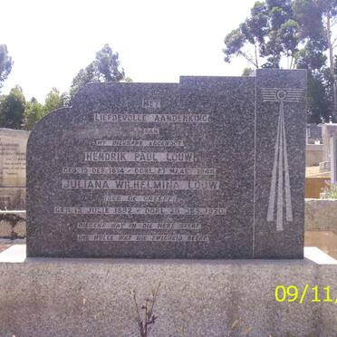 LOUW Hendrik Paul 1874-1948 &amp; Juliana Wilhelmina DE GREEFF 1882-1970