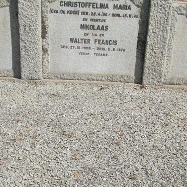 LOUBSER Walter Francis 1900-1978 &amp; Christoffelina Maria DE KOCK 1906-1945 :: LOUBSER Nikolaas