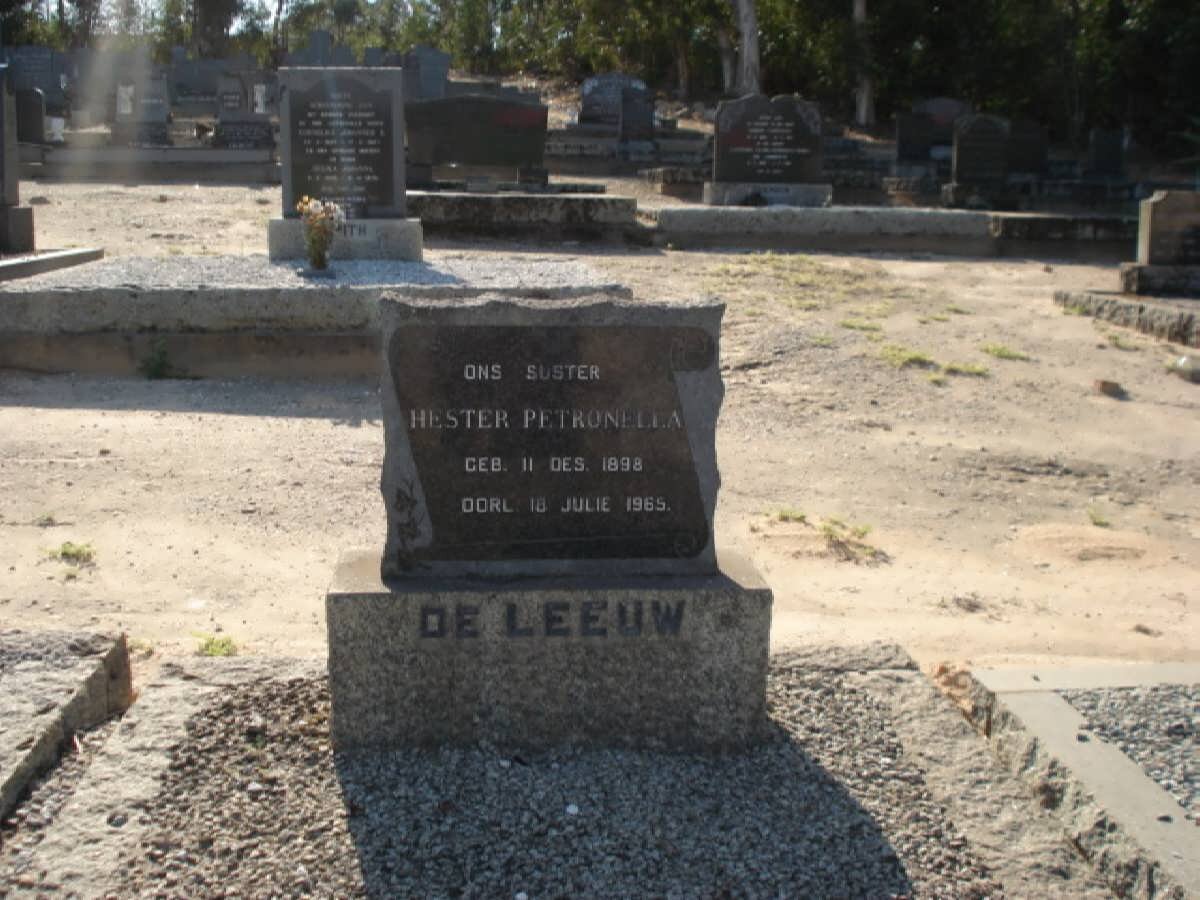 LEEUW Hester Petronella, de 1898-1965