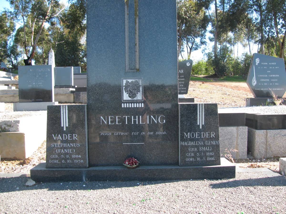 NEETHLING Stephanus 1884-1958 &amp; Magdalena SMAL 1892-1966