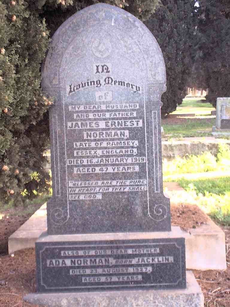 NORMAN James Ernest -1919