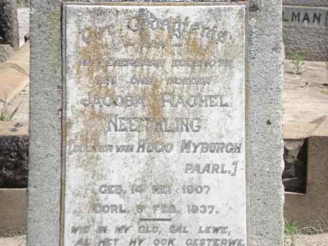 NEETHLING Jacoba Rachel nee MYBURGH 1907-1937