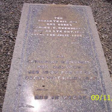 O'KENNEDY James 18?8-1910 &amp; Catharina W. WALTERS 1850-1922