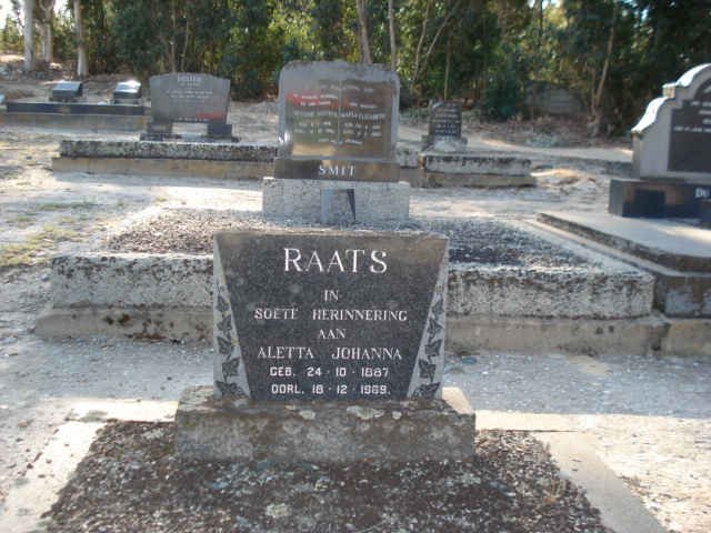 RAATS Aletta Johanna 1887-1969