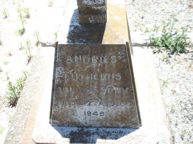 SPUY Andries Lutherus, van der -1945