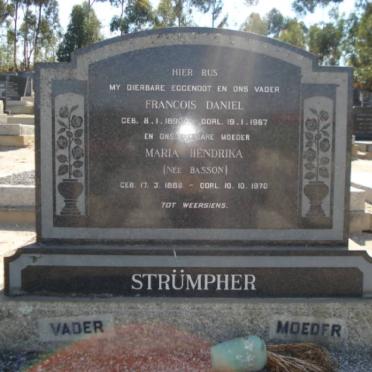 STRÜMPHER Francois Daniel 1890-1967 &amp; Maria Hendrika BASSON 1886-1970