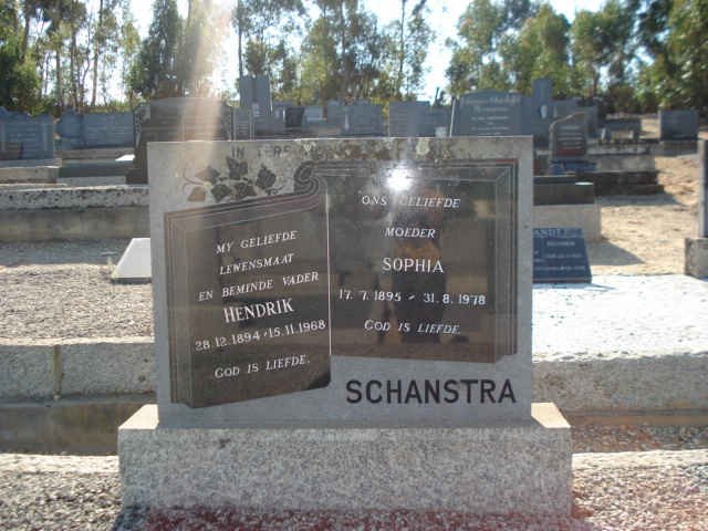 SCHANSTRA Hendrik 1894-1968 &amp; Sophia 1895-1978
