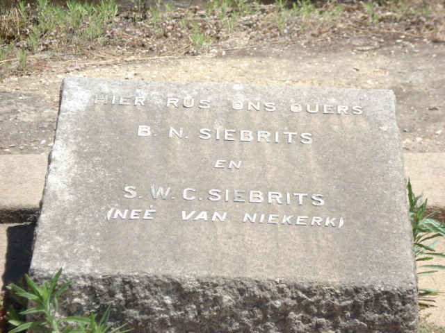 SIEBRITS B.N. &amp; S.W.C. VAN NIEKERK