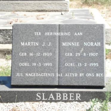 SLABBER Martin J.J. 1909-1993 &amp; Minnie Norah 1907-1995