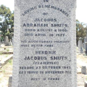 SMUTS Jacobus Abraham 1860-1922 :: SMUTS Hendrik Jacobus 1845-1932