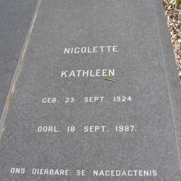 SMUTS Nicolette Kathleen 1924-1987
