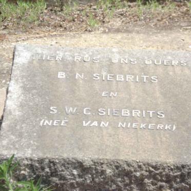 SIEBRITS B.N. &amp; S.W.C. VAN NIEKERK