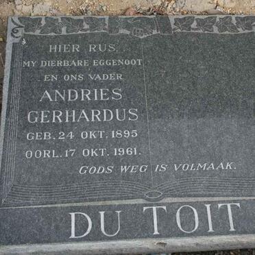 TOIT Andries Gerhardus, du 1895-1961