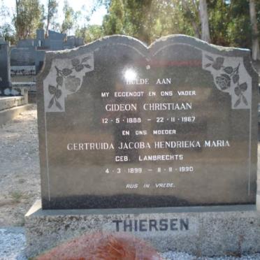 THIERSEN Gideon Christiaan 1888-1967 &amp; Gertruida Jacoba Hendrieka Maria LAMBRECHTS 1899-1990