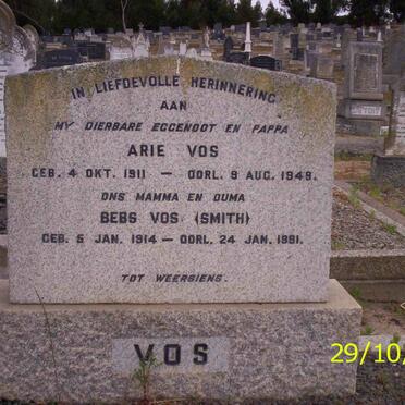 VOS Arie 1911-1948 &amp; Bebs SMITH 1914-1991
