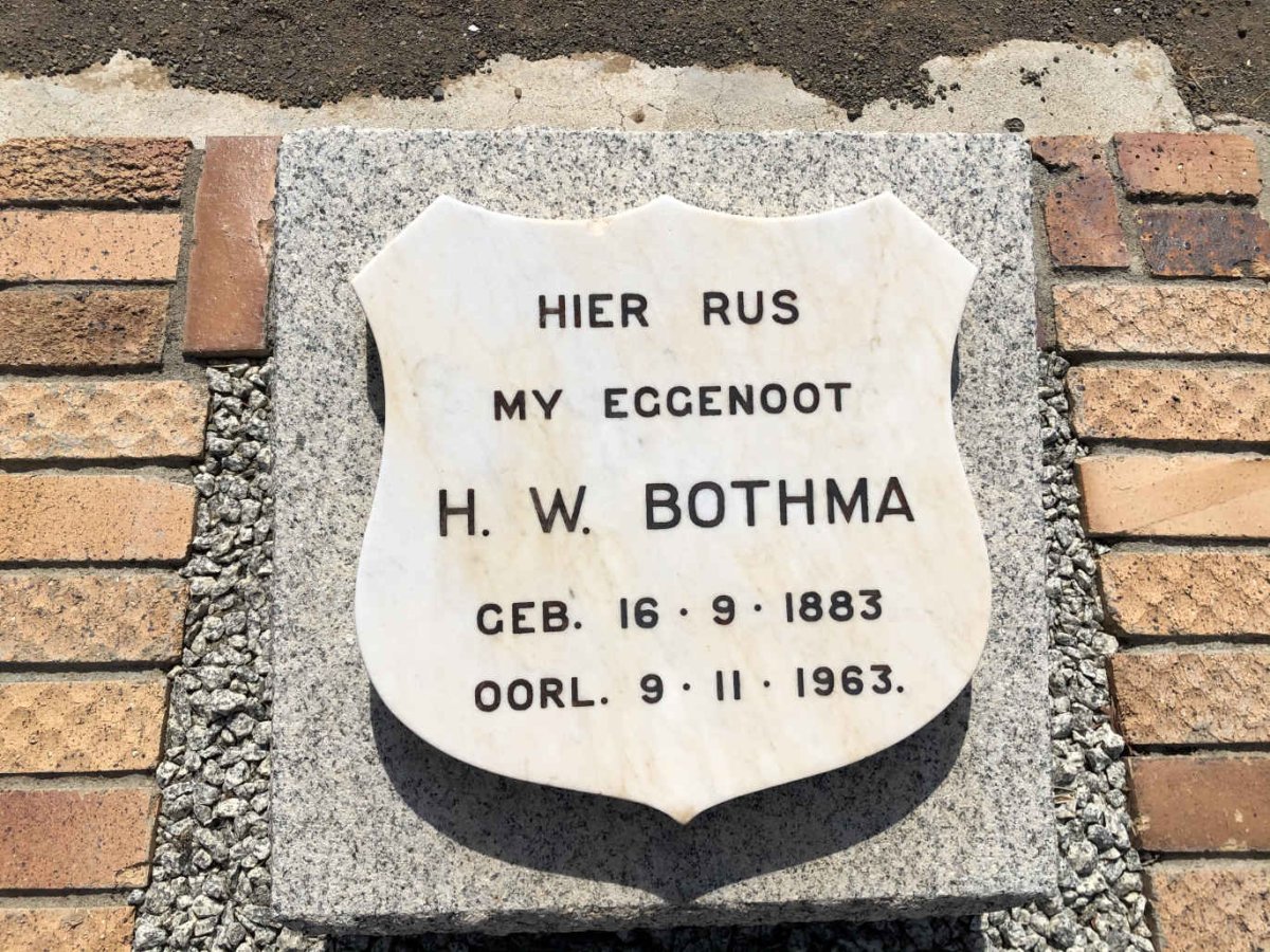 BOTHMA H.W. 1883-1963