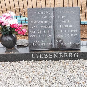 LIEBENBERG Willem Frederik 1926-1997 &amp; Margaretha M. PEROLD 1918-1996