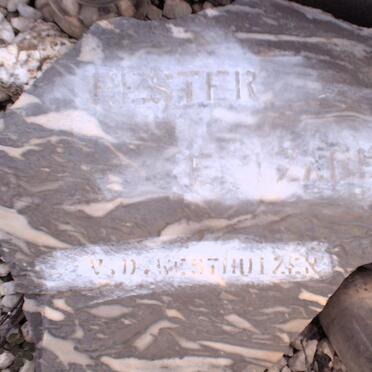 WESTHUIZEN Hester Elizabeth, v.d.