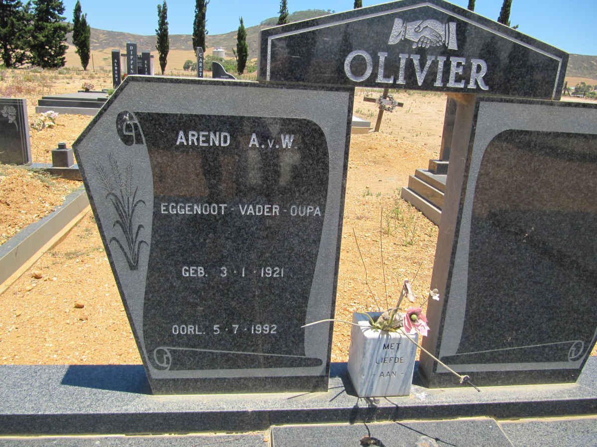 OLIVIER Arend A.v.W. 1921-1992