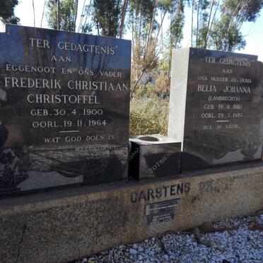CARSTENS Frederik Christiaan Christoffel 1900-1964 & Belia Johannes LAMBRECHTS 1910-1983