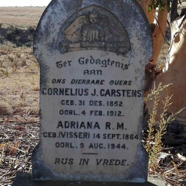 CARSTENS Cornelius J. 1852-1912 & Adriana R.M. VISSER 1864-1944