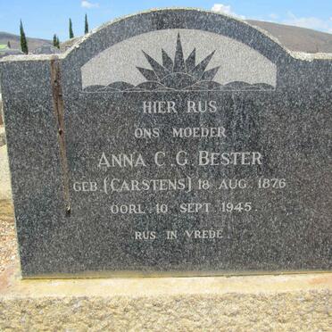 BESTER Anna C.G. nee CARSTENS 1876-1945