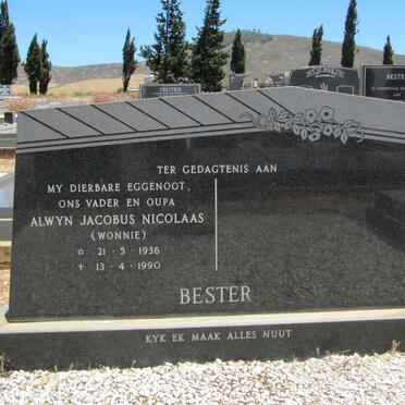 BESTER Alwyn Jacobus Nicolaas 1936-1990
