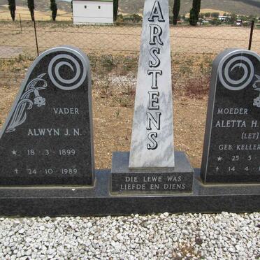 CARSTENS Alwyn J.N. 1899-1989 &amp; Aletta H.J. KELLERMAN 1898-1987